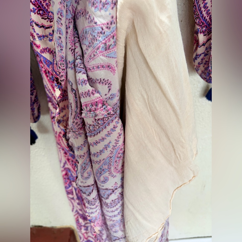 Free People Mirage Paisley Boho Maxi Dress Size 4 Small Western  Wedding Guest - Picture 9 of 12